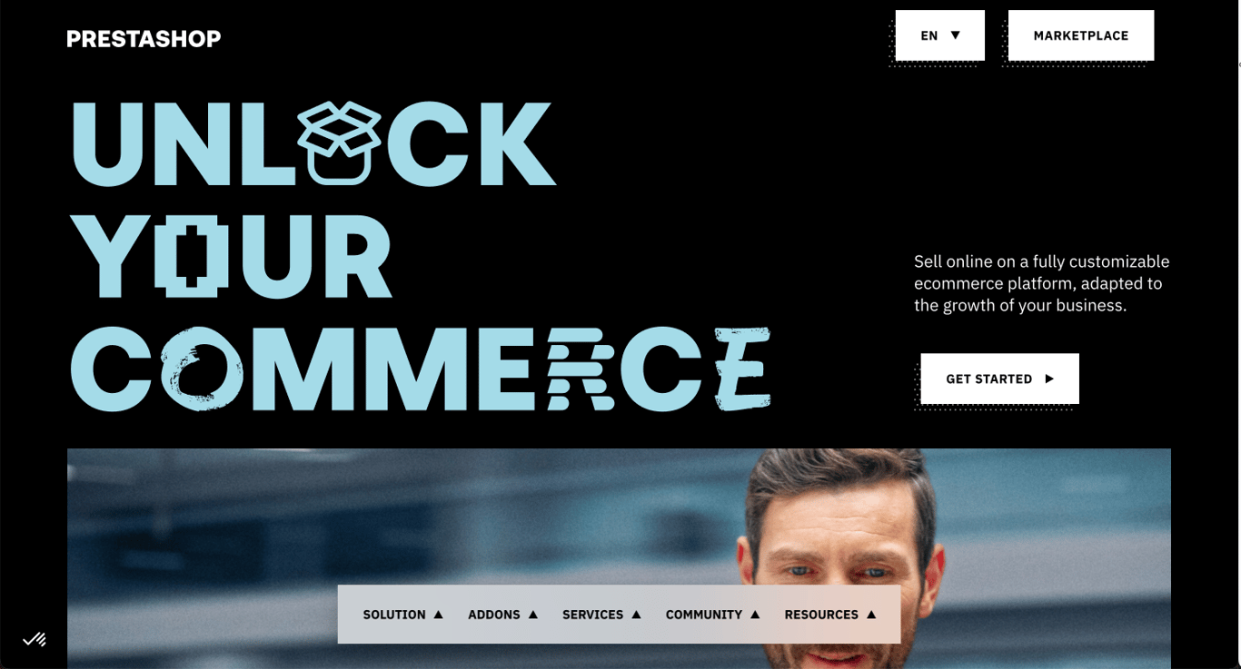PrestaShop homepage